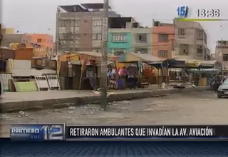 La Victoria: retiraron a ambulantes que invadían la avenida Aviación