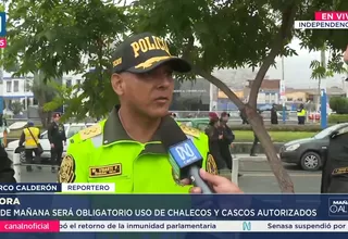 Vidarte: Chaleco obligatorio en zonas de emergencia en el país