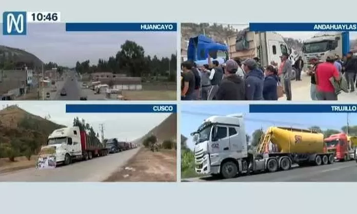 Video Así Se Desarrolla El Paro De Transportistas De Carga Pesada Canal N 6715