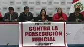 [VIDEO] Bancada de Perú Libre presentó proyecto de ley contra la persecución judicial  - Noticias de Per�� Libre