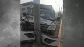 [VIDEO] Furgoneta se estrelló contra poste en la nueva vía Pasamayito  - Noticias de furgoneta
