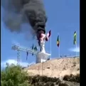  [VIDEO] Huancayo: se incendia el Cristo Blanco