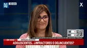 [VIDEO] María Teresa Palomino: No podemos usar un caso para estigmatizar a todos los adolescentes - Noticias de enfoques-cruxados