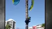 [VIDEO] Miraflores: Piloto de parapente quedó atrapado en una palmera - Noticias de pilotos