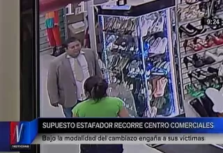 Sujeto estafó a comerciantes con la modalidad del 'cambiazo'