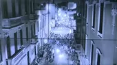 Video muestra a manifestantes usar pirotécnicos en inmediaciones de la plaza San Martín - Noticias de camara-seguridad