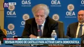 [VIDEO] OEA: Revisan pedido de Castillo para activar Carta Democrática - Noticias de carta-bomba