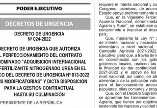 [VIDEO] Perfeccionan contrato de compra internacional de urea