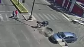 [VIDEO] Tacna: Aparatoso accidente tras choque de auto contra moto  - Noticias de choque