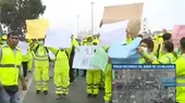 [VIDEO] Trabajadores de EMAPE bloquean la Vía Evitamiento  - Noticias de trabajadores-municipales