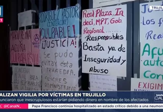 Vigilia por las víctimas del Real Plaza de Trujillo