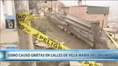 Villa María del Triunfo: Sismo causó grietas en calles del distrito - Noticias de aston-villa