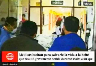 Villa El Salvador: bebé de 11 meses y madre fueron baleadas en asalto a spa