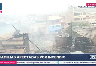 Villa El Salvador: Cinco familias afectadas tras incendio