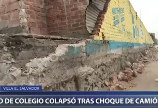 Villa El Salvador: exigen reconstrucción de muro perimétrico de colegio