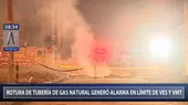 Villa El Salvador: rotura de tubería de gas natural causó alarma en av. Pachacútec - Noticias de pasto-natural