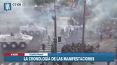 Manifestaciones en Lima: La cronología de las movilizaciones en la capital - Noticias de movilizaciones