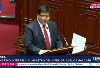 EN VIVO | Pleno del Congreso interpela al ministro Carlos Malaver