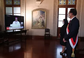 Vizcarra y la primera dama acompañaron la misa y Te Deum a través de la televisión 