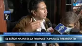 Vladimir Cerrón: "Roger Najar es la propuesta para el premierato" - Noticias de roger-araujo