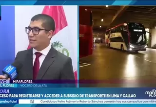 Vocero de la ATU: "El subsidio para transportistas no es un beneficio para el informal"