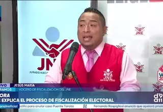 Vocero del JNE asegura transparencia y control en todas las etapas electorales