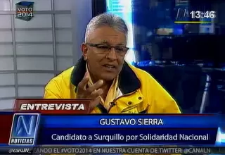 Voto 2014: Gustavo Sierra negó haber pedido legalización de la marihuana