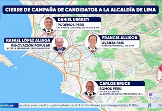 Voto 2026: Cierre de campaña de candidatos a la alcaldía de Lima