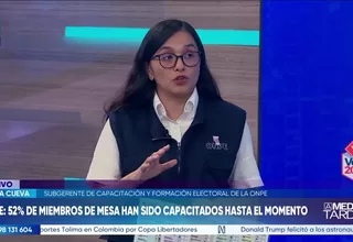 Voto 2026: ONPE supera el 50% de capacitación de miembros de mesa