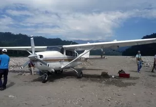 Vraem: derriban avioneta boliviana con presunto cargamento de droga