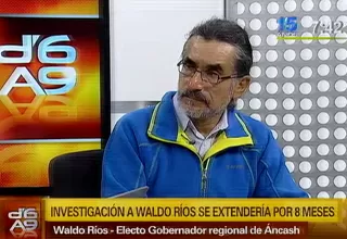 Waldo Ríos aseguró que pagará S/. 500 a familias de Áncash con dinero del Estado