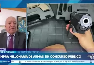 Wilfredo Pedraza cuestiona compra de 31 mil pistolas para la PNP y advierte posibles irregularidades