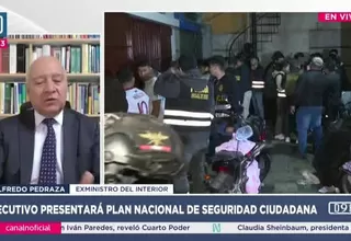 Wilfredo Pedraza: Plan de seguridad de José Jerí carece de impacto inmediato