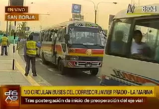 Buses azules ya no circulan por corredor Javier Prado - La Marina - Faucett