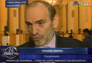 Yehude Simón: Fujimoristas boicotearon sesión en el Congreso