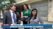 Yenifer Paredes salió de sede judicial sin dar declaraciones a la prensa - Noticias de accidente-en-jorge-chavez