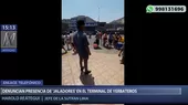 Yerbateros: denuncian la presencia de 'jaladores' en exteriores de terminal - Noticias de yerbateros