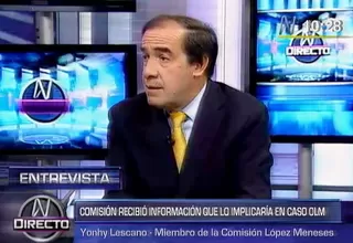 Yonhy Lescano: No me inhibiré porque "sería darle gusto a la mafia"