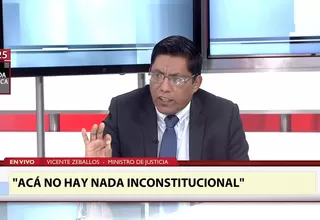 Zeballos sobre cuestión de confianza: "Acá no hay nada inconstitucional"