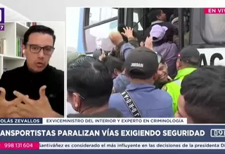 Zevallos: Inseguridad y la extorsión han desbordado al Estado