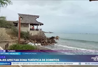 Tumbes: Zorritos enfrenta oleajesy daños en hoteles y restaurantes