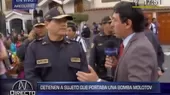 Arequipa: detuvieron a supuesto hincha con bomba molotov - Noticias de molotov