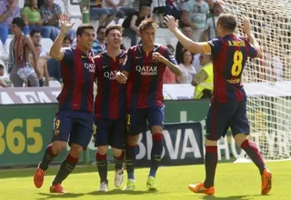 Barcelona goleó 8-0 al Córdoba con triplete de Luis Suárez