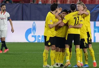 Borussia Dortmund ganó 3-2 al Sevilla con doblete de Haaland en octavos de Champions League