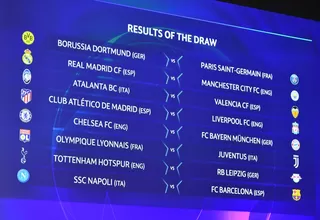 Champions League: Estos son los enfrentamientos de octavos de final