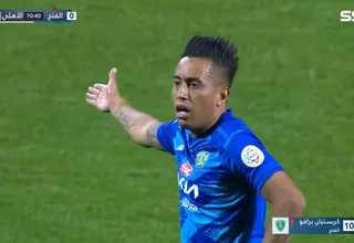 Christian Cueva fue expulsado ante el Al-Ahli tras revisión del VAR