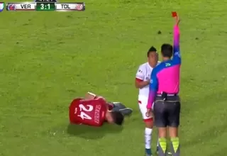 Christian Cueva fue expulsado en el Toluca-Veracruz a los 42 minutos