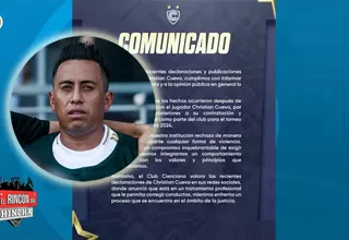 El comunicado de Cienciano sobre continuidad de Cueva