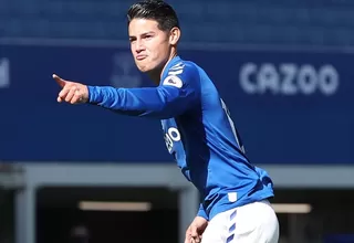 James Rodríguez anotó su primer gol con el Everton en la Premier League