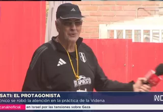Jorge Fossati se robó la atención durante el entrenamiento de la Selección Peruana